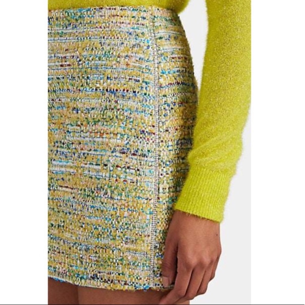 Area Tweed crystal mini skirt